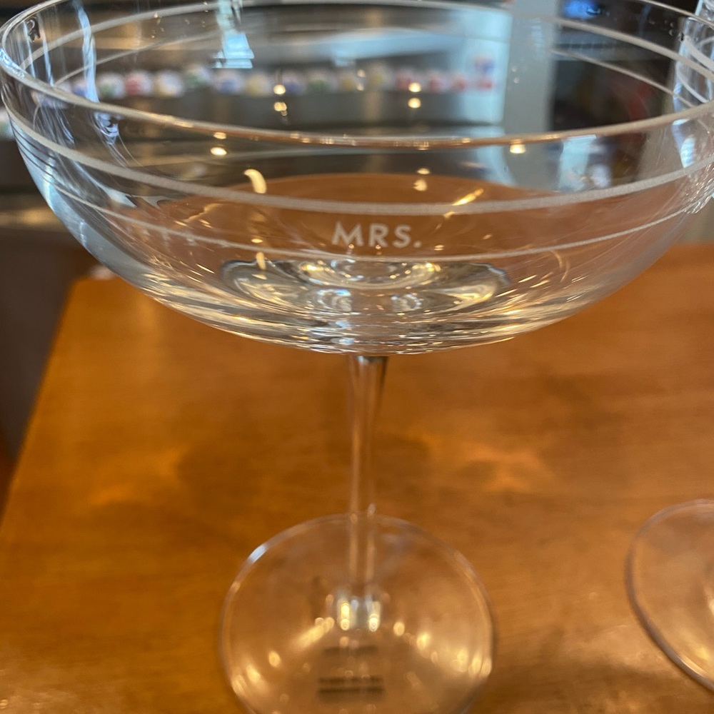 Kate Spade coupe glasses Mr and Mrs